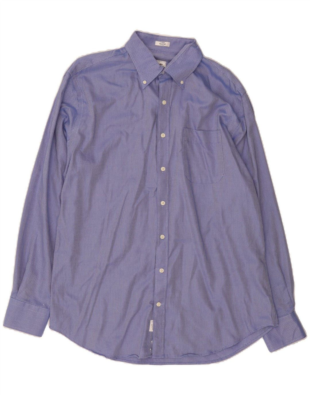 PETER MILLAR Mens Abstract Pattern Shirt Large Blue Cotton Vintage Peter Millar and Second-Hand Peter Millar from Messina Hembry 