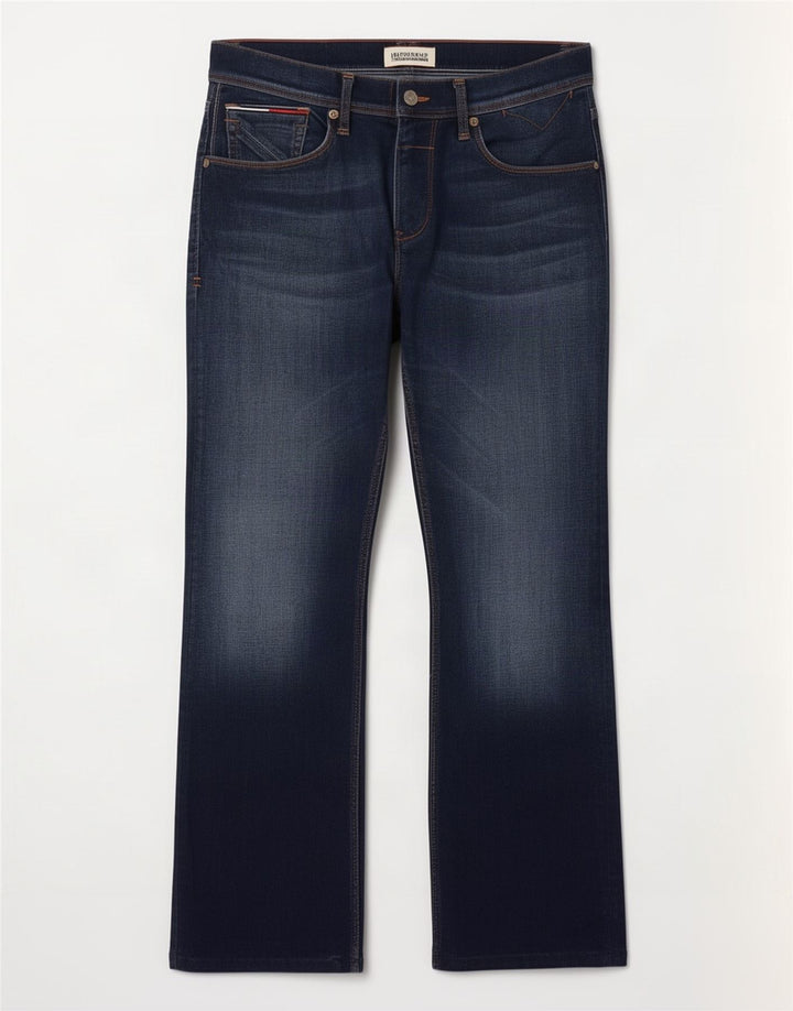 Tommy Hilfiger Herren Bootcut Jeans W30 L29 Marineblau Baumwolle