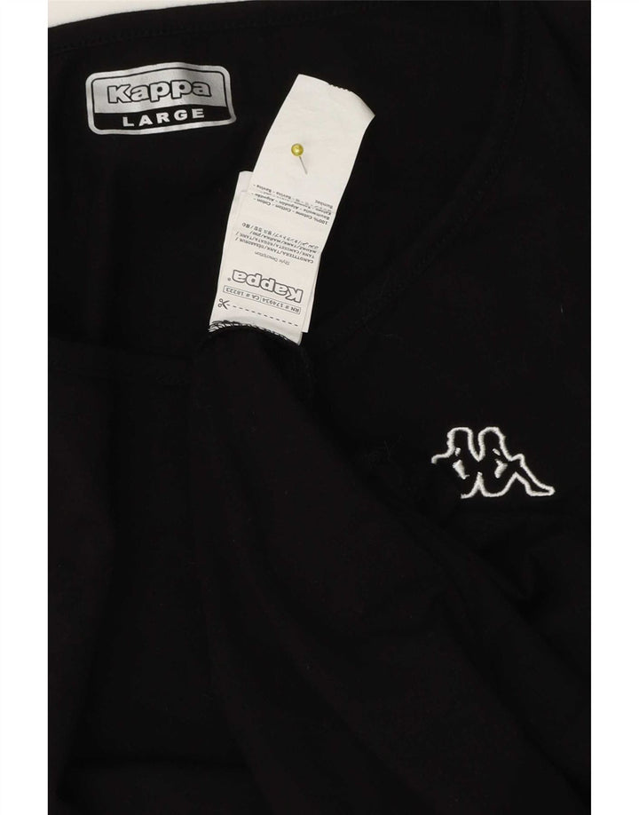 Kappa Herren-Trägershirt, groß, aus schwarzer Baumwolle