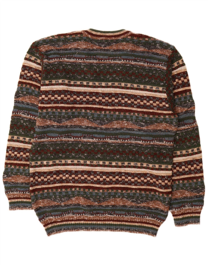 GARDEUR Herren-Pullover mit V-Ausschnitt, mittelgroß, mehrfarbig, geometrisch