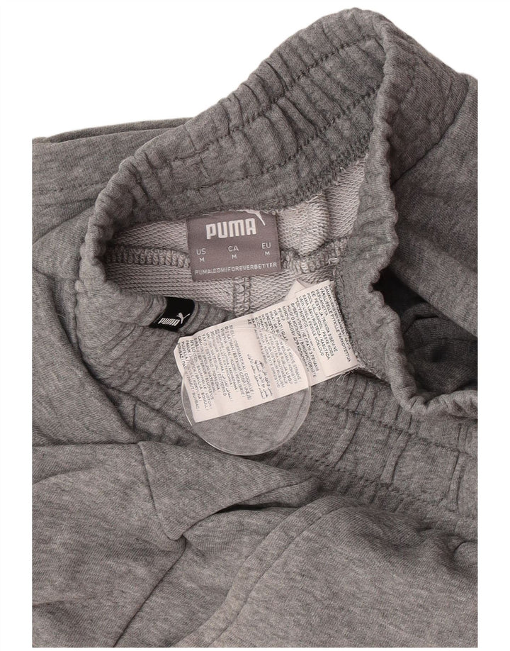 Puma Herren-Sportshorts aus mittelgrau gefleckter Baumwolle