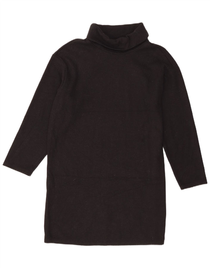 Marks & Spencer Langarm-Pulloverkleid für Damen, UK 14, Größe L, Schwarz, Polyester