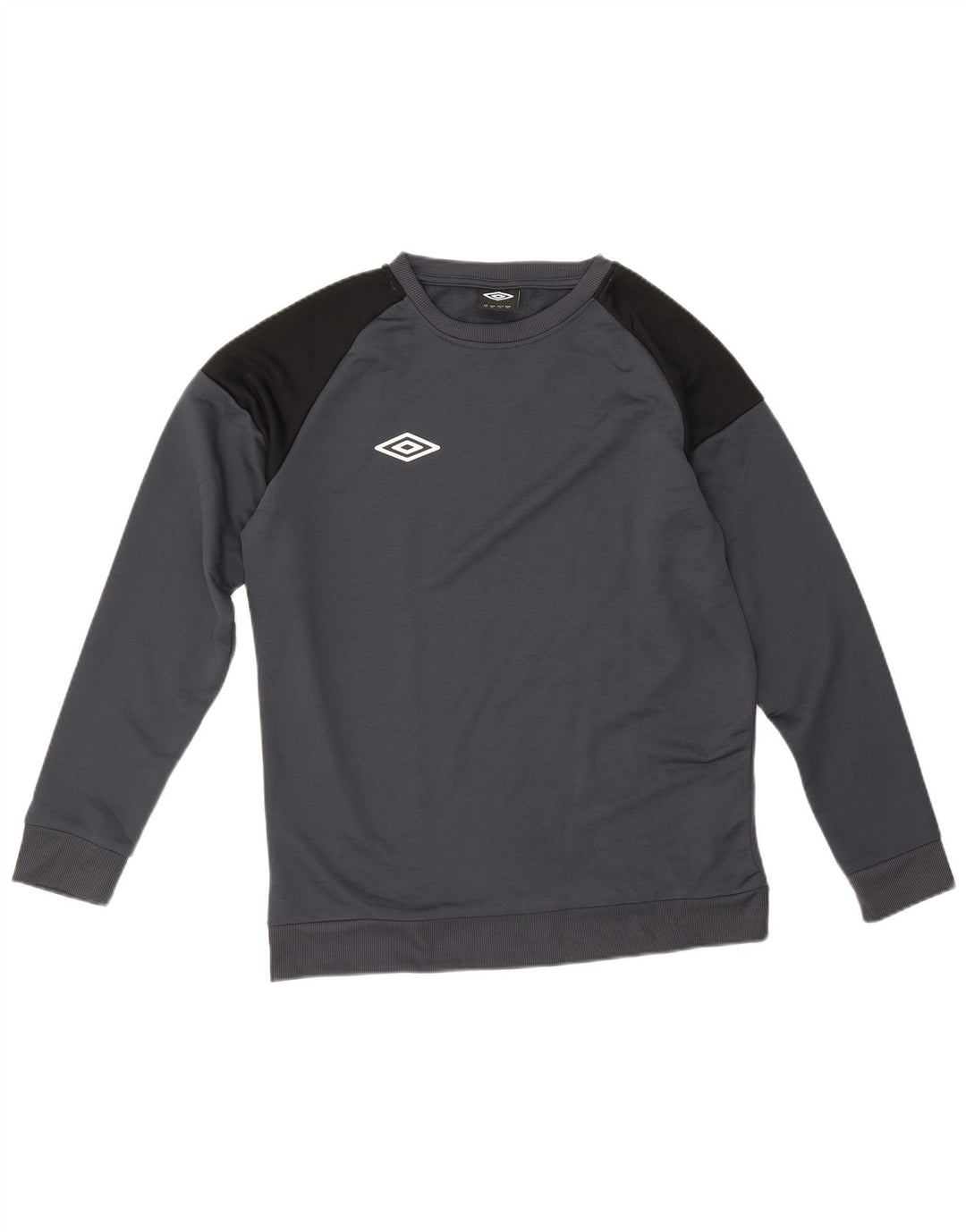 Umbro Herren-Sweatshirt-Pullover aus mittelgrauem Colourblock-Polyester