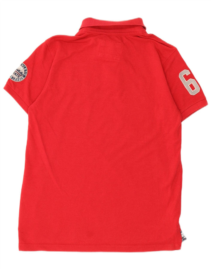 Superdry Herren Poloshirt mit Grafik, Größe L, Rot