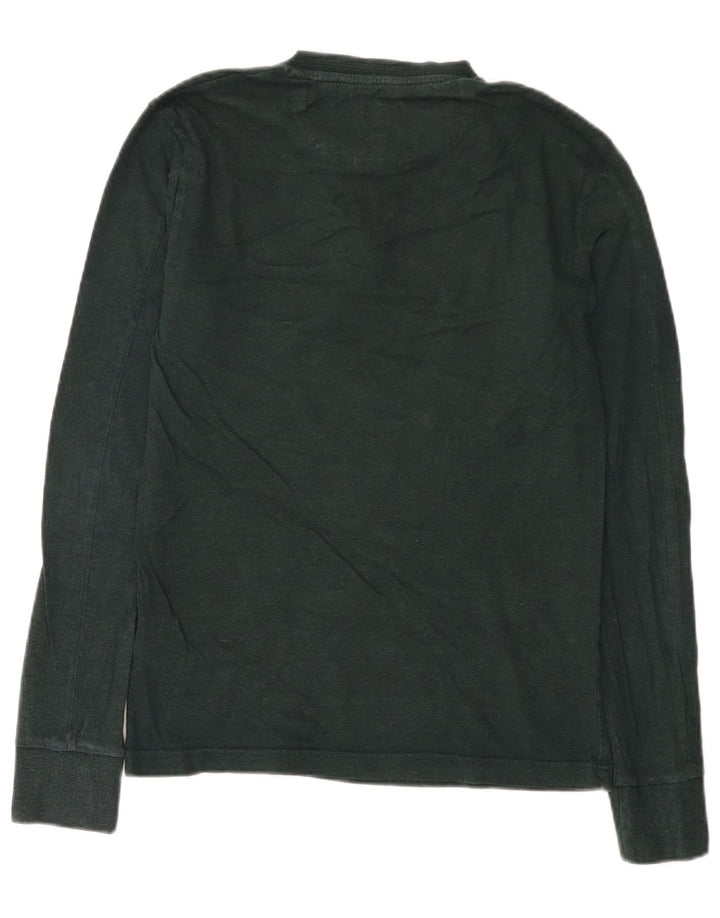 Superdry Herren-Langarmoberteil aus mittelgrüner Baumwolle