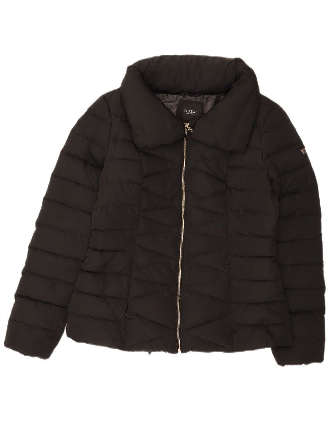 Guess Damen Wattierte Jacke UK 16 Large Schwarz