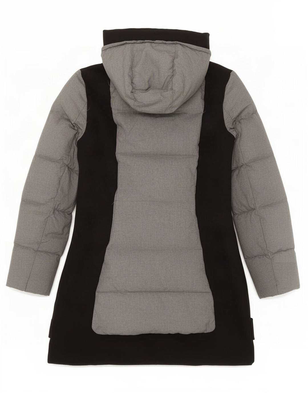 Kappa Womens Hooded Wattierter Mantel UK 10 Small Grau Farbblock