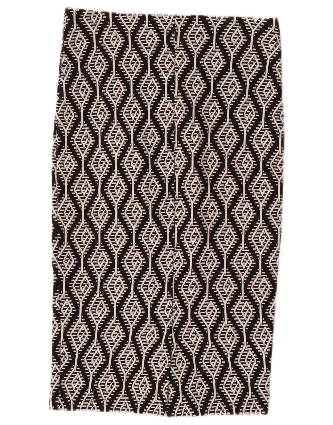 Gerader Damenrock von Zara, Größe S, Größe W26, Schwarz, Ikat-Baumwolle