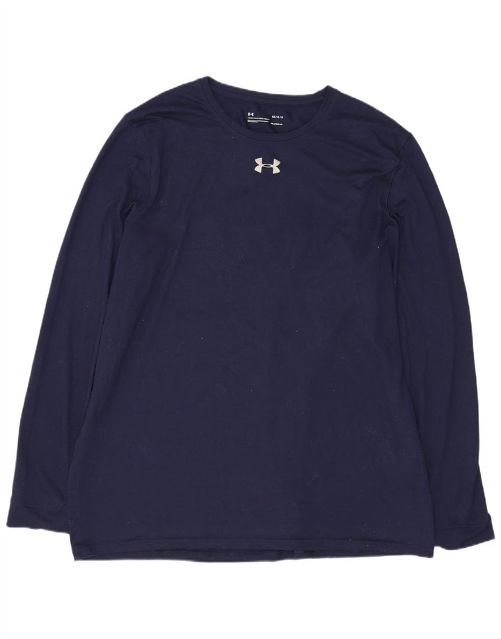 UNDER ARMOUR Herren-Oberteil, langärmelig, groß, marineblau, Polyester
