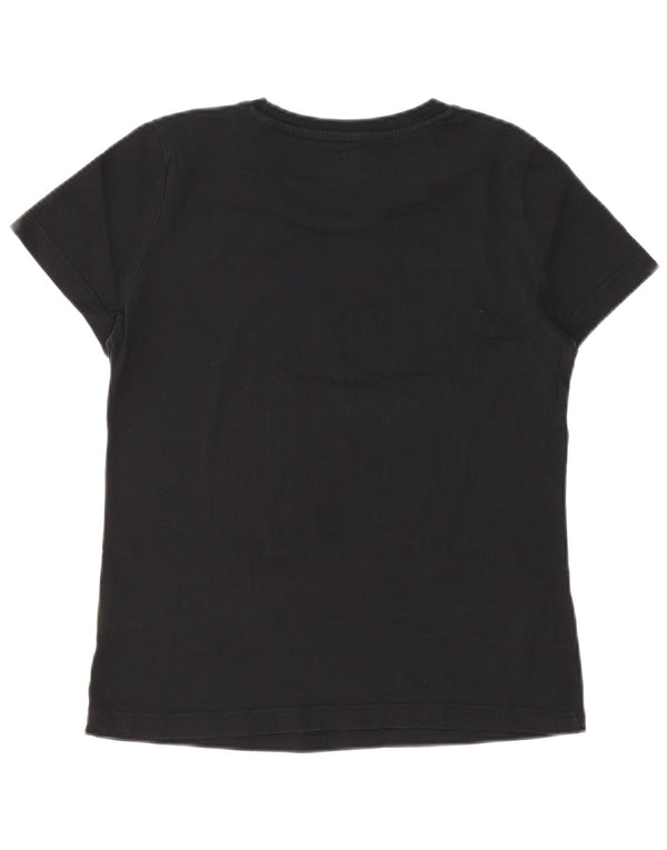 Adidas Damen Graphic T-Shirt Top UK 12/14 Medium Schwarz