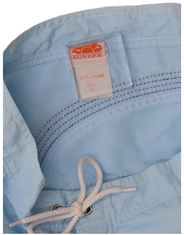 Sundek Herren Badeshorts W31 Mittelblau gestreifter Nylonstrand