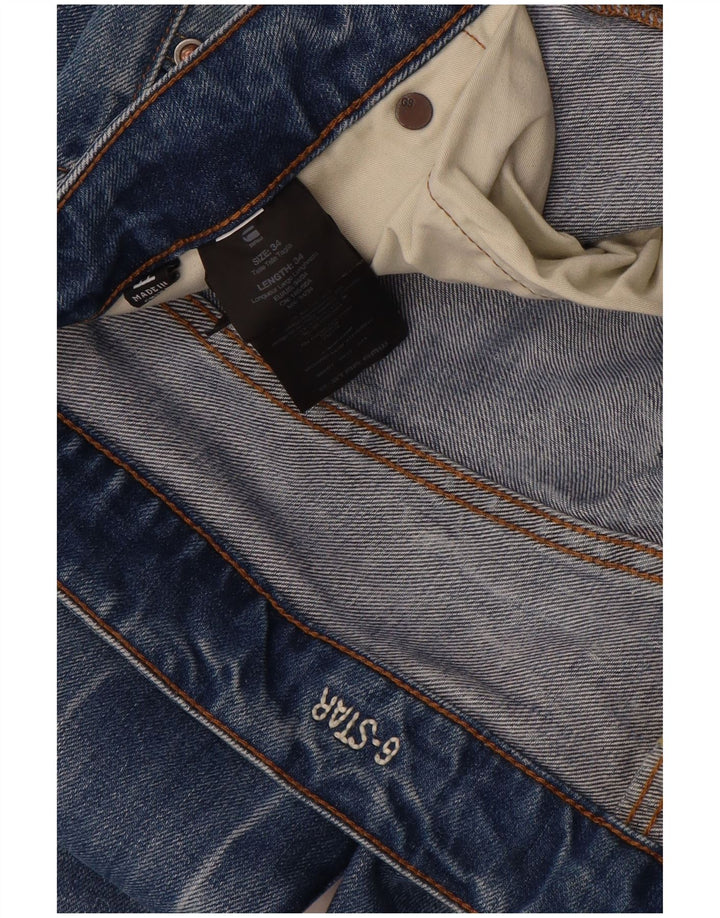 G-Star Damen Straight Jeans W34 L34 Blaue Baumwolle