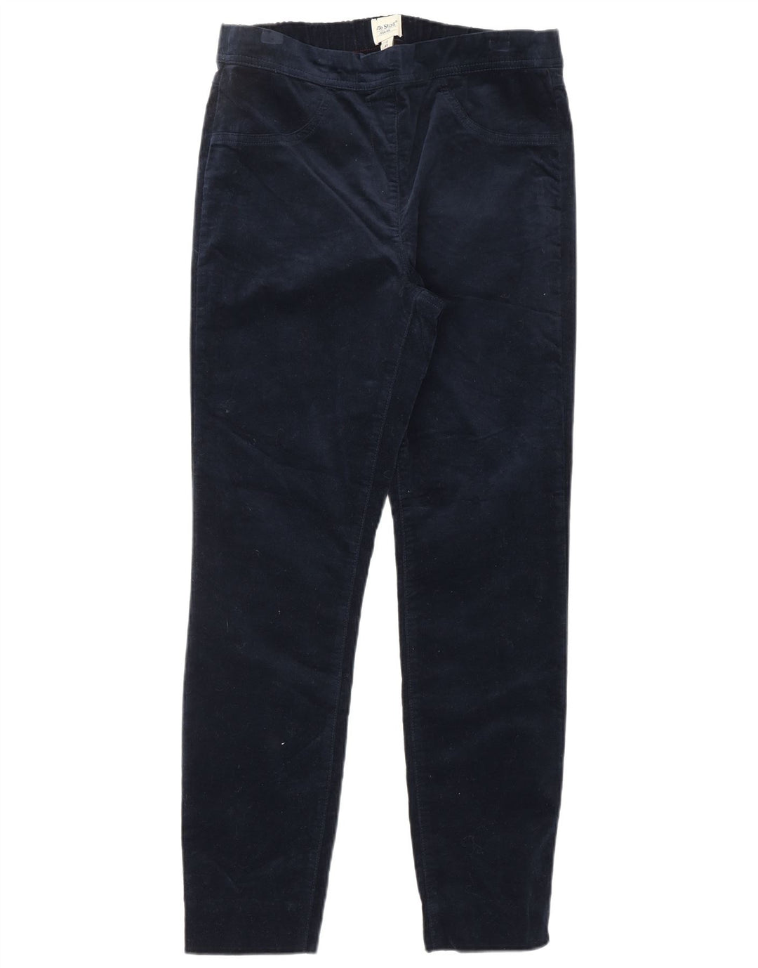 WHITE STUFF Damen Samt-Freizeithose UK 12 Mittel W30 L28 Marineblau