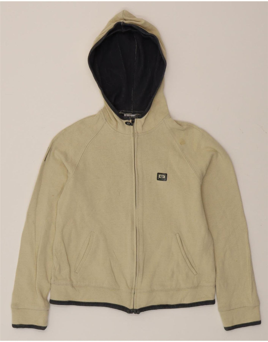 SERGIO TACCHINI Damen-Kapuzenpullover mit Reißverschluss IT 44 Mittelbeige Baumwolle