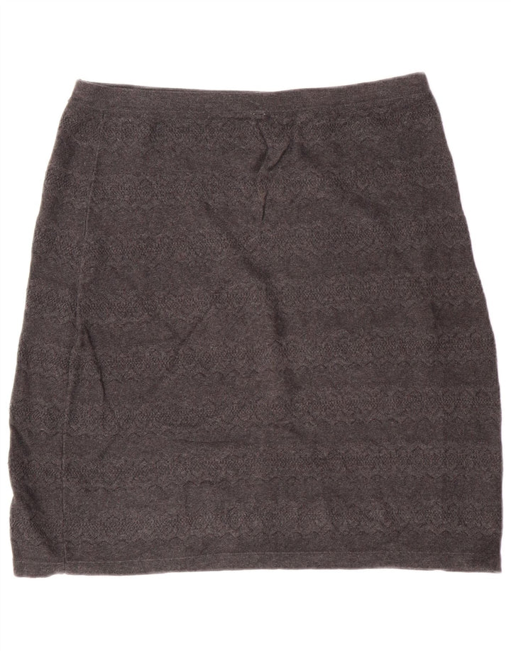 Fat Face Damen-Minirock mit hoher Taille, UK 16, Größe L, W30, Grau, Baumwolle, klassisch