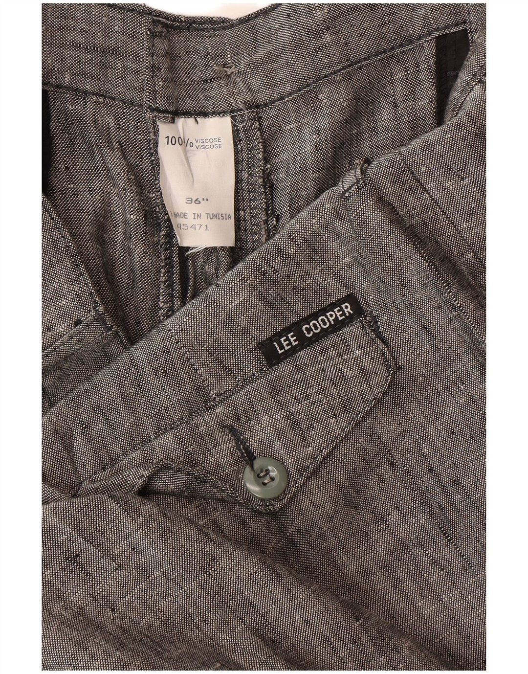 Lee Herren Cooper Tapered Chinohose W36 L33 Graue Viskose