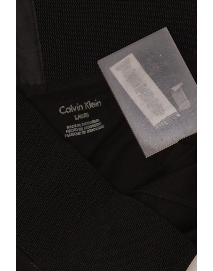 Calvin Klein Damen-Leggings, UK 14, groß, schwarz geflecktes Viskose
