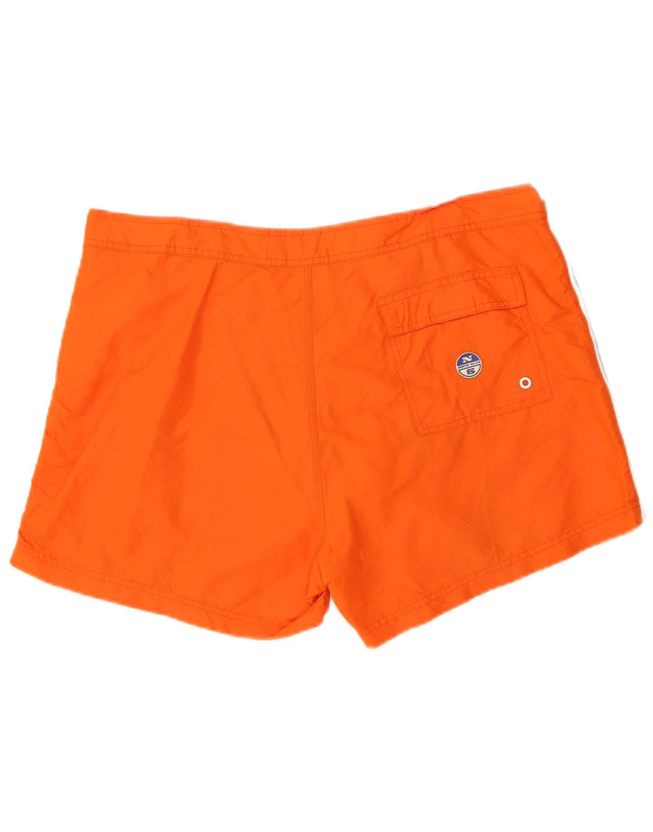 North Sails Herren Badeshorts mit Grafik, Größe L, Orange, Polyamid
