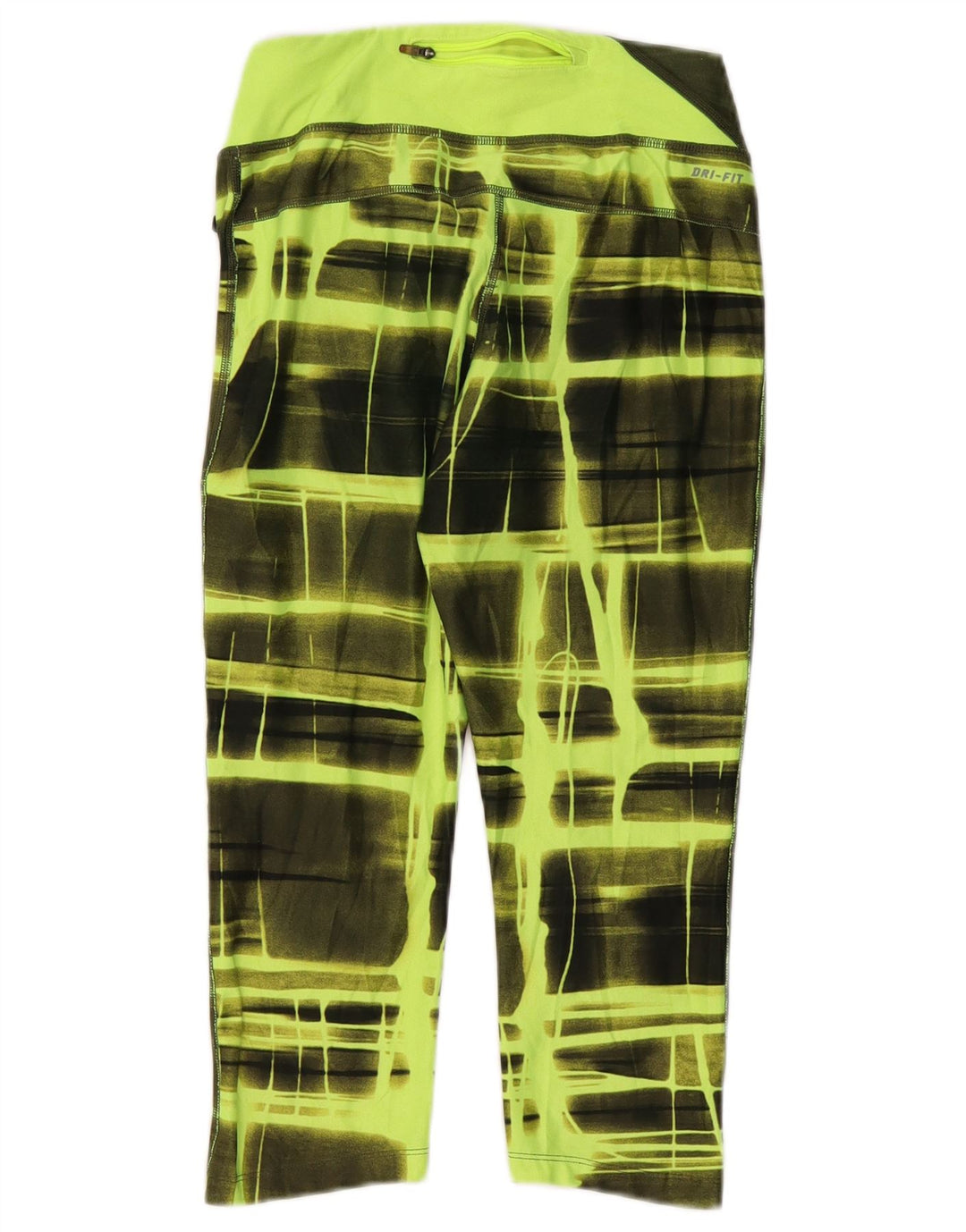 Nike Damen Dri Fit Trainingshose UK 8 Small Green Check Polyester