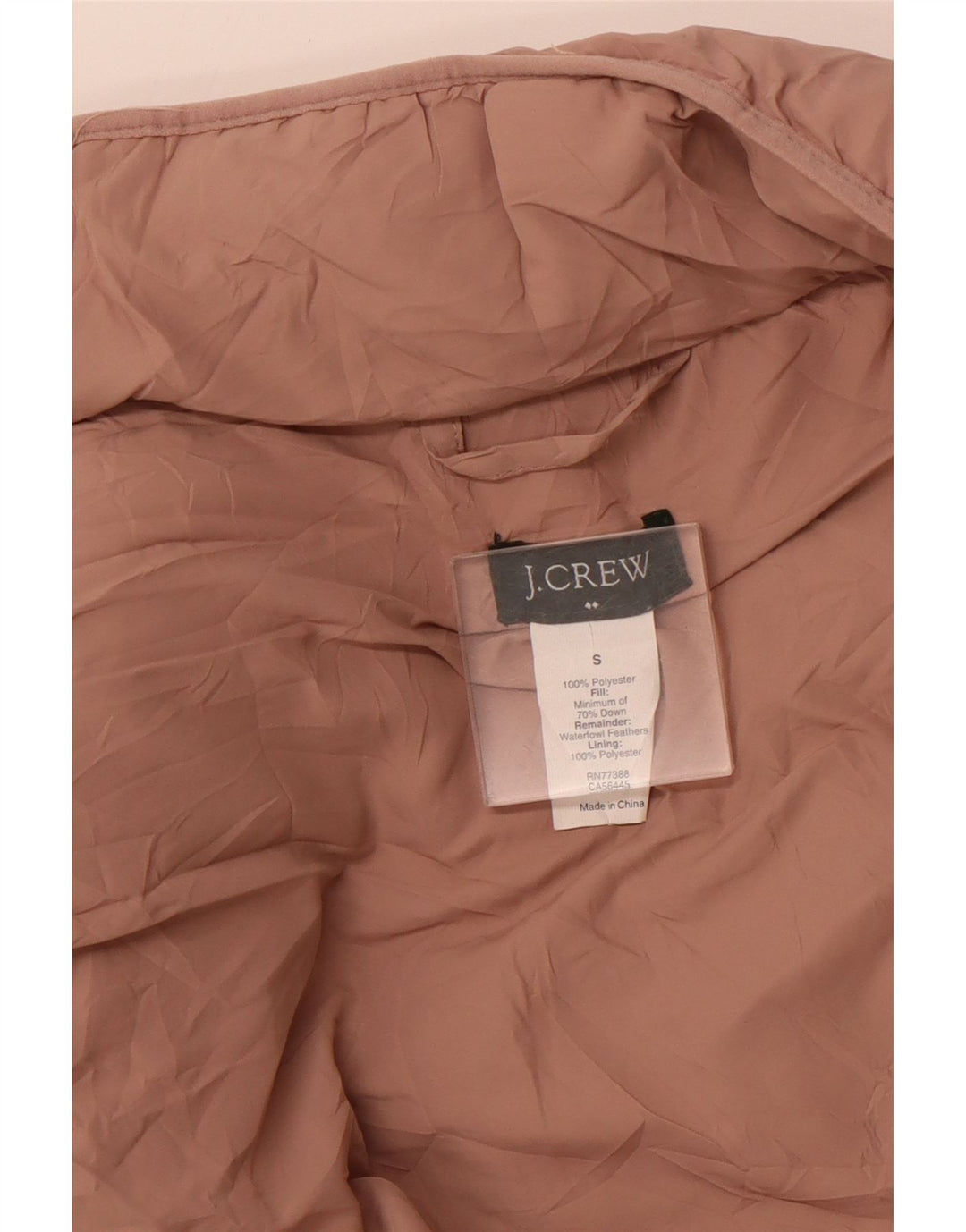 J. CREW Wattierte Damenweste UK 10 Small Rosa Polyester