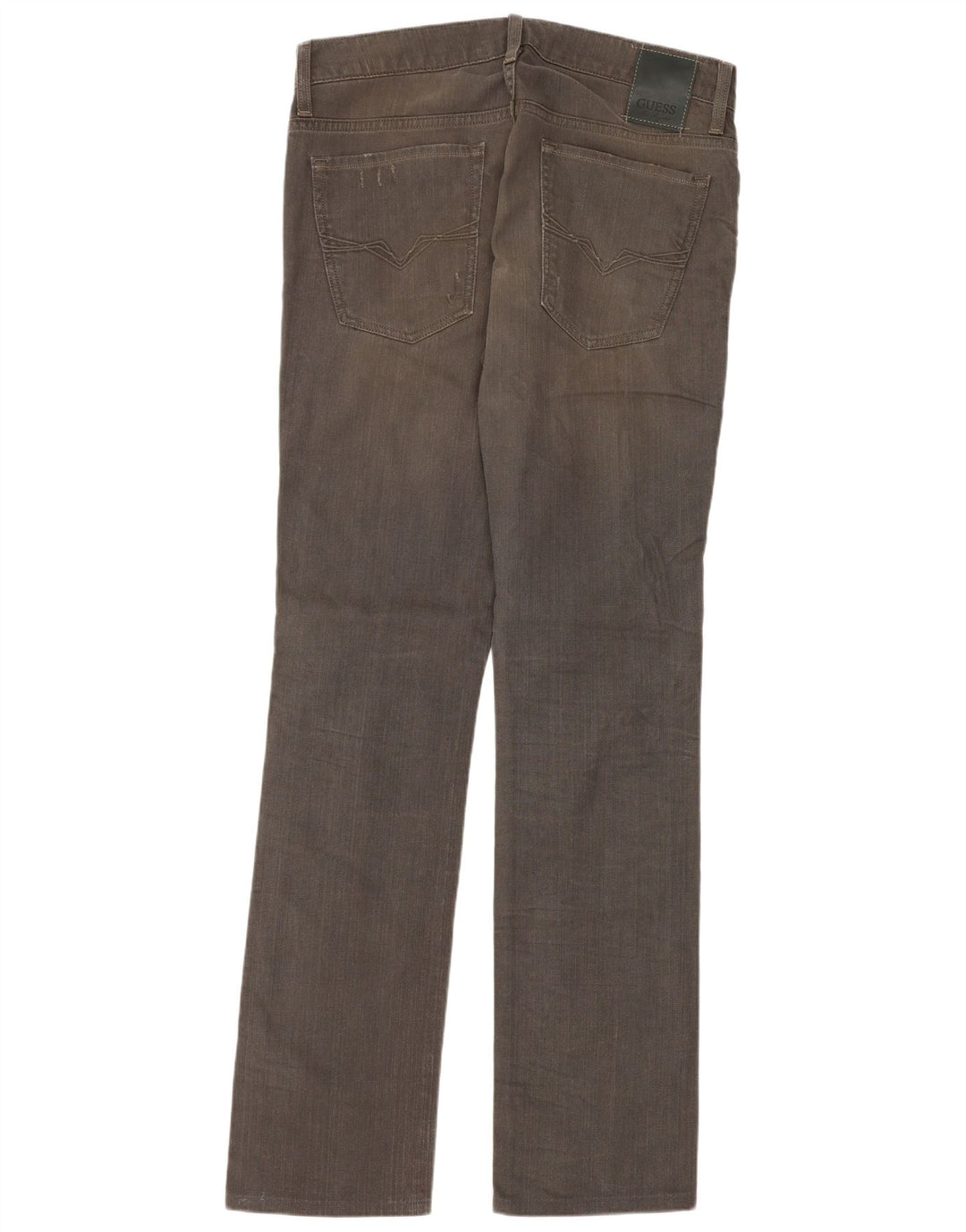 Guess Herren Distressed Straight Jeans W32 L32 Graue Baumwolle
