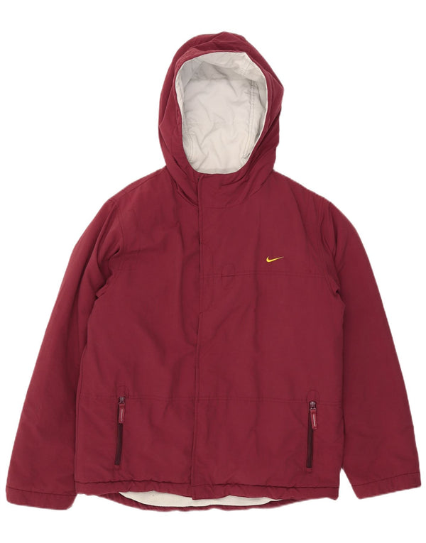 Nike Jungen-Windbreakerjacke mit Kapuze, 14–15 Jahre, XL, Burgunderrot