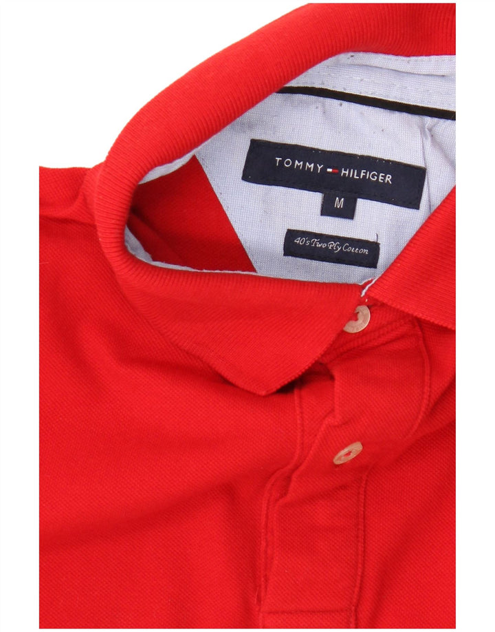 Tommy Hilfiger Herren-Poloshirt aus mittelroter Baumwolle