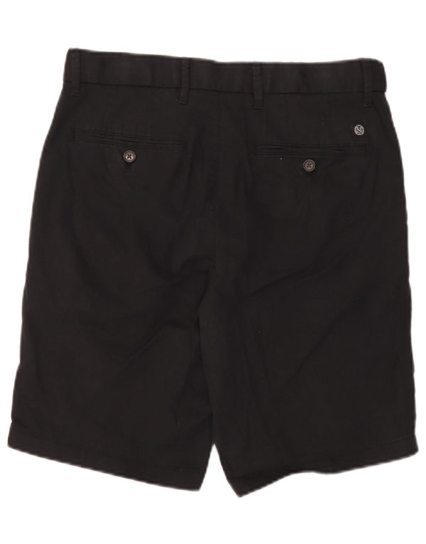 Marks & Spencer Herren Chinoshorts W30 Mittelschwarze Baumwolle