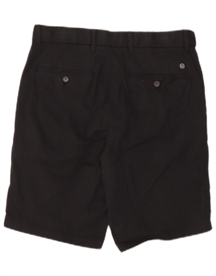 Marks & Spencer Herren Chinoshorts W30 Mittelschwarze Baumwolle