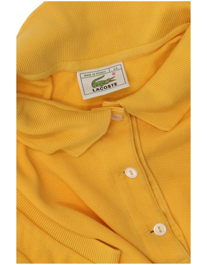 LACOSTE Damen-Poloshirt, Größe 44, große gelbe Baumwolle