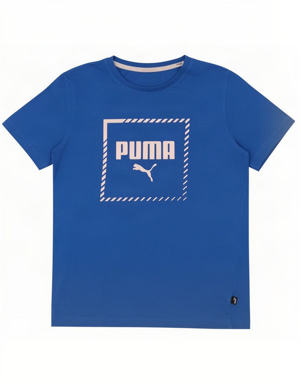 Puma Jungen Graphic T-Shirt Top 13–14 Jahre, blaue Baumwolle