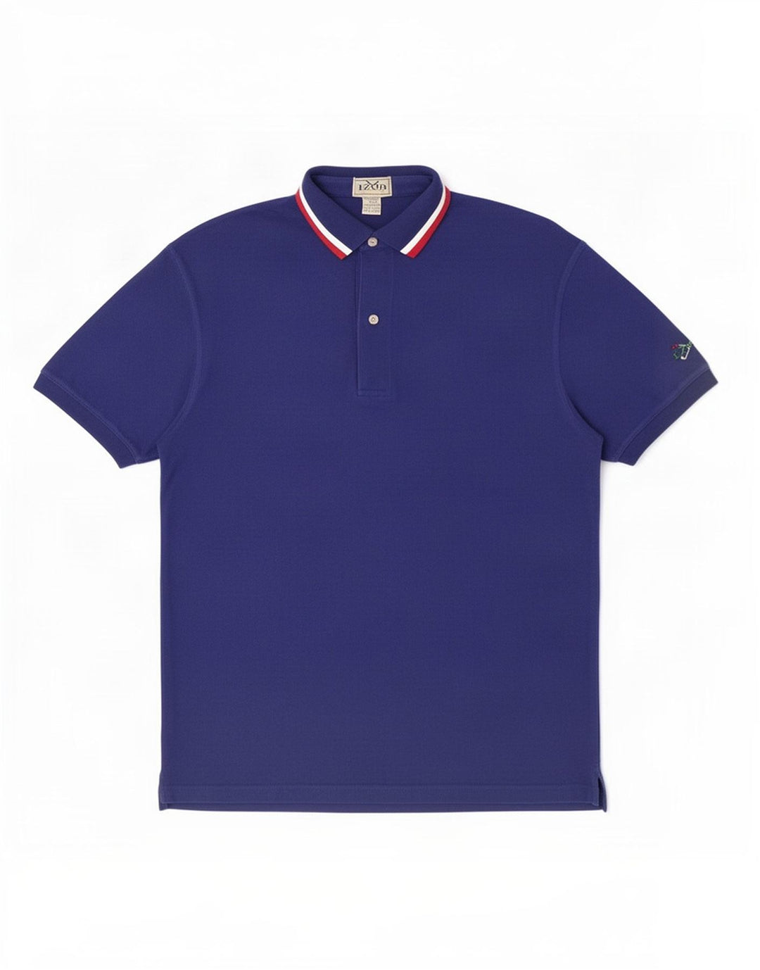 Izod Herren-Poloshirt aus mittelblauer, gestreifter Baumwolle
