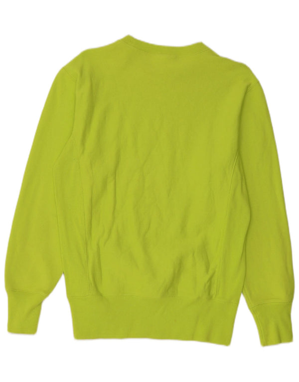 Champion Damen Sweatshirt Pullover UK 10 Small Grüne Baumwolle