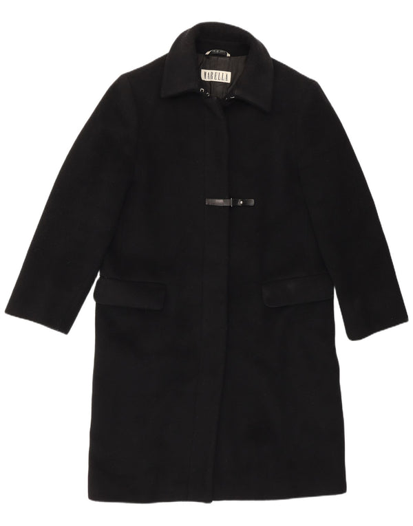 Marella Damenmantel UK 12 Mittelschwarze Schurwolle