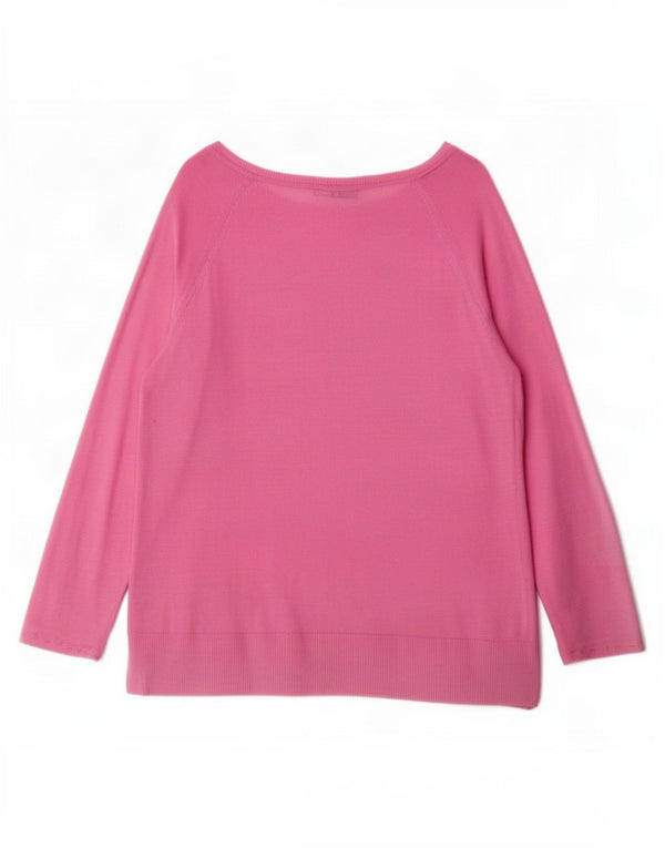 Zara Damen Top 3/4 Ärmel UK 14 Mittelrosa