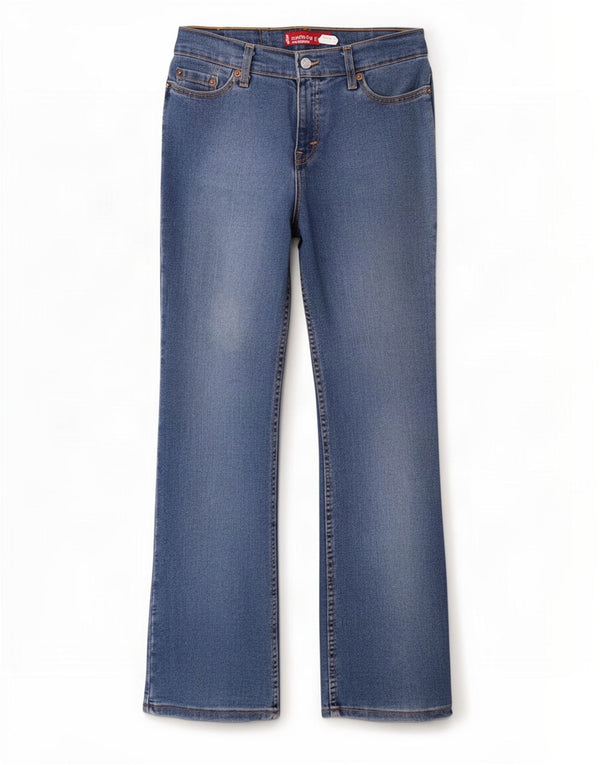 Levi's Damen 518 Super Low Bootcut Jeans US 9 Medium W30 L31 Blaue Baumwolle