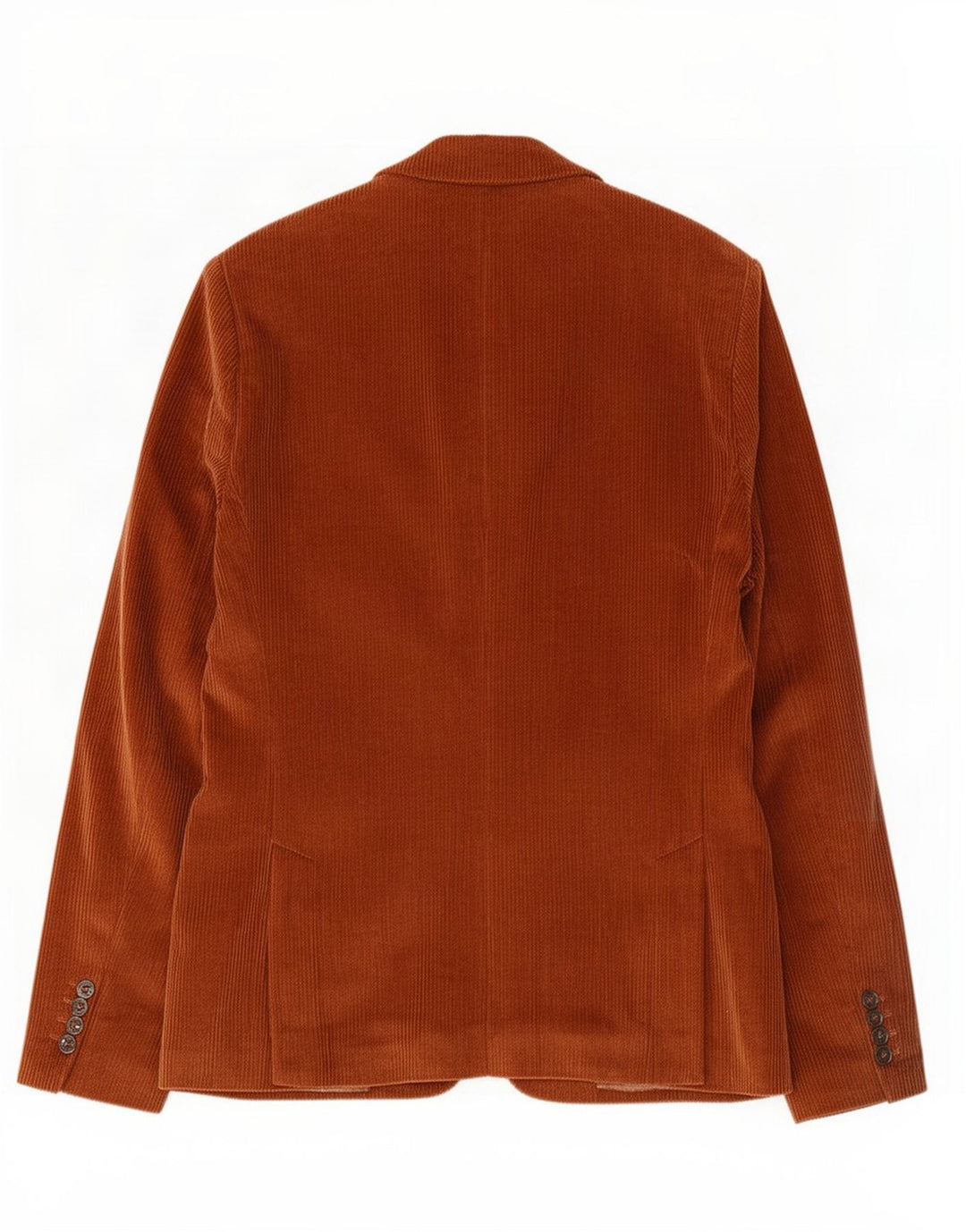 Zara Herren 2-Knopf-Blazer aus Cord, EU 54, XL, braune Baumwolle