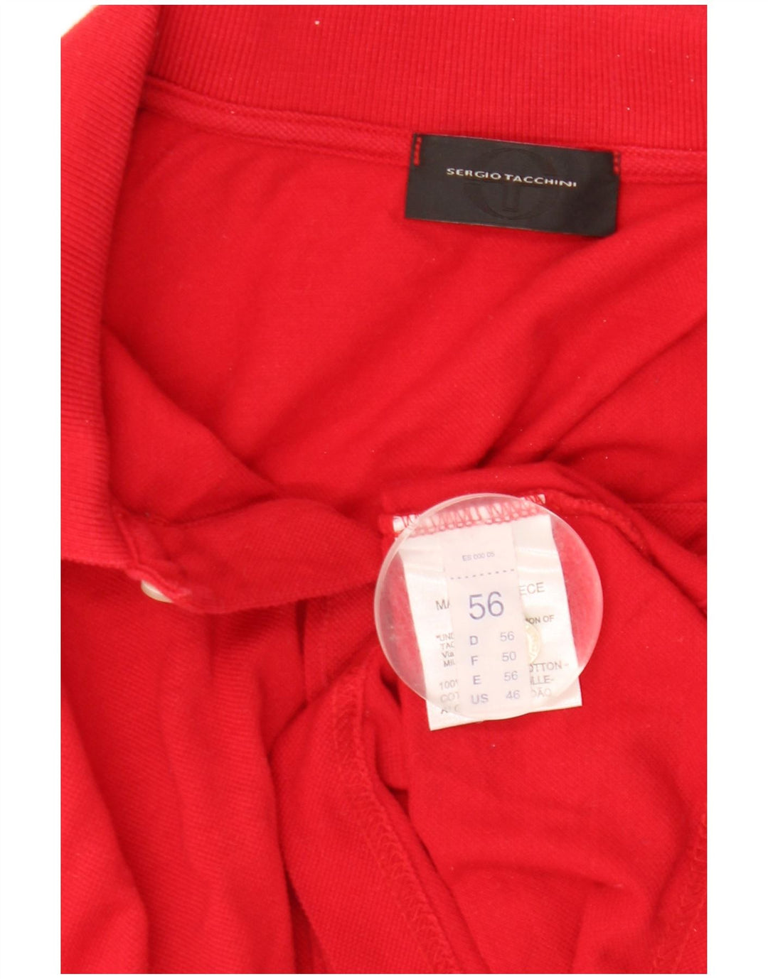 Sergio Tacchini Herren Poloshirt IT 56 2XL Rote Baumwolle