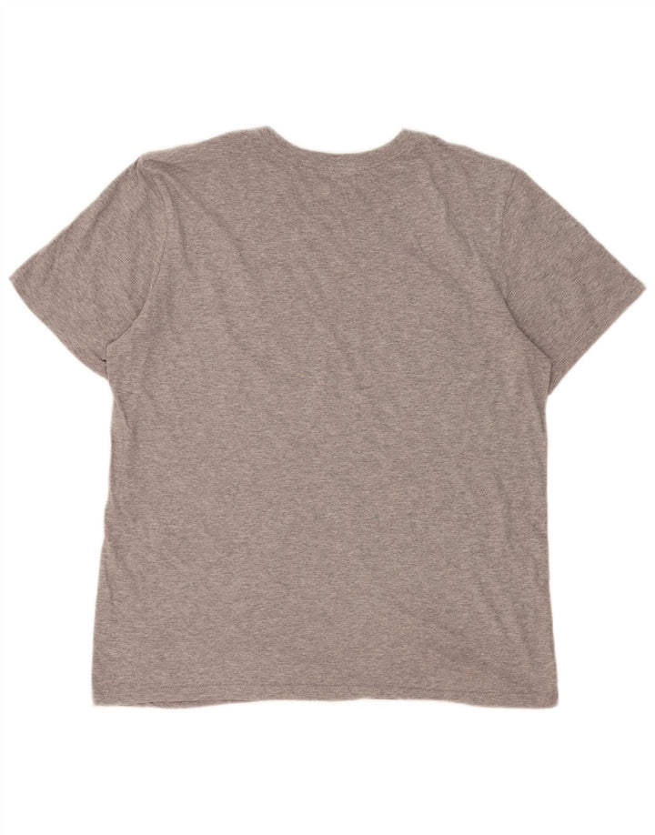 Nike Herren Athletic Cut Graphic T-Shirt-Oberteil aus mittelgrau gefleckter Baumwolle