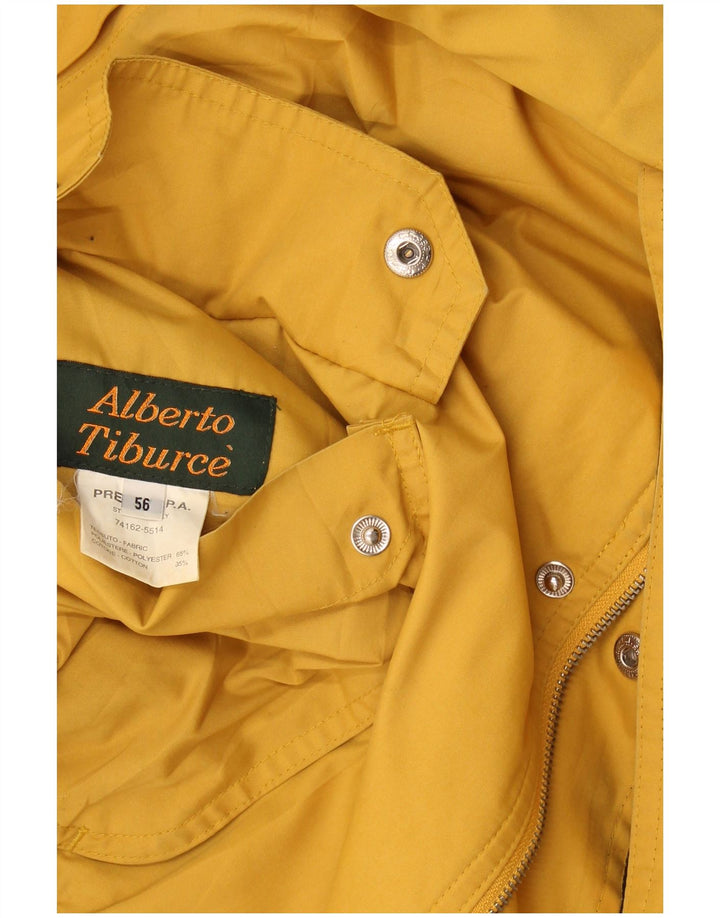 Vintage Herren Utility Jacke IT 56 3XL Gelb Polyester