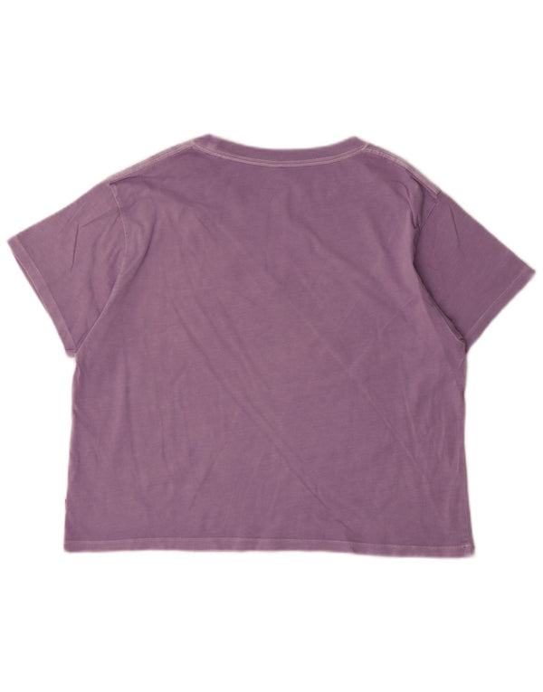 Levi's Damen-T-Shirt in Übergröße mit Grafik, UK 10, Größe S, Lila, Baumwolle