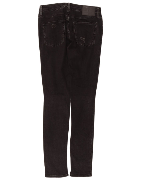 Jack & Jones Damen Liam Distressed Skinny Jeans W30 L32 Schwarze Baumwolle