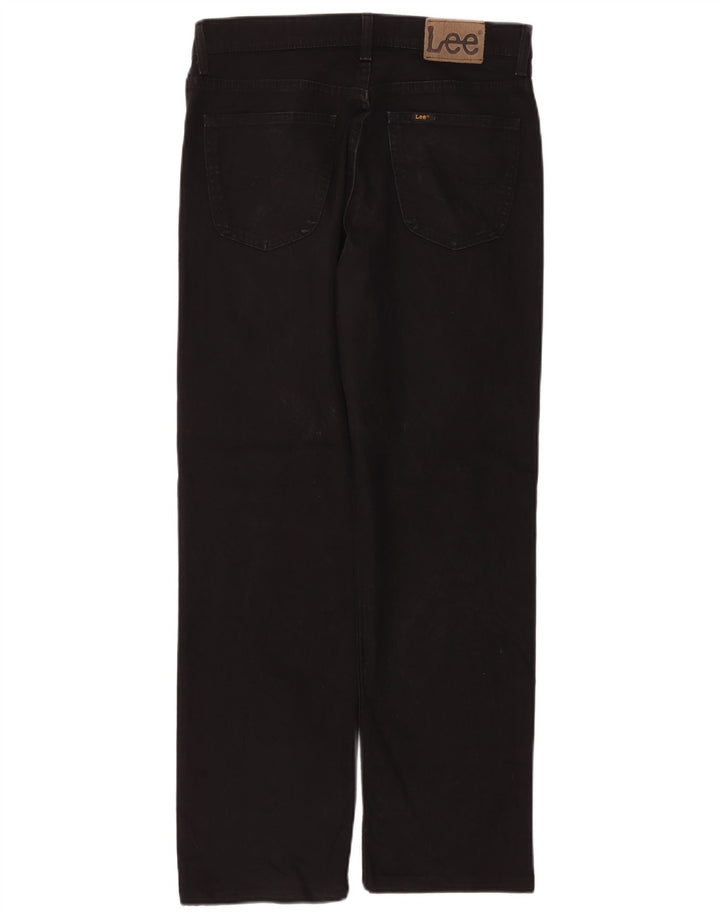 Lee Herren Brooklyn Straight Jeans W34 L30 Schwarze Baumwolle