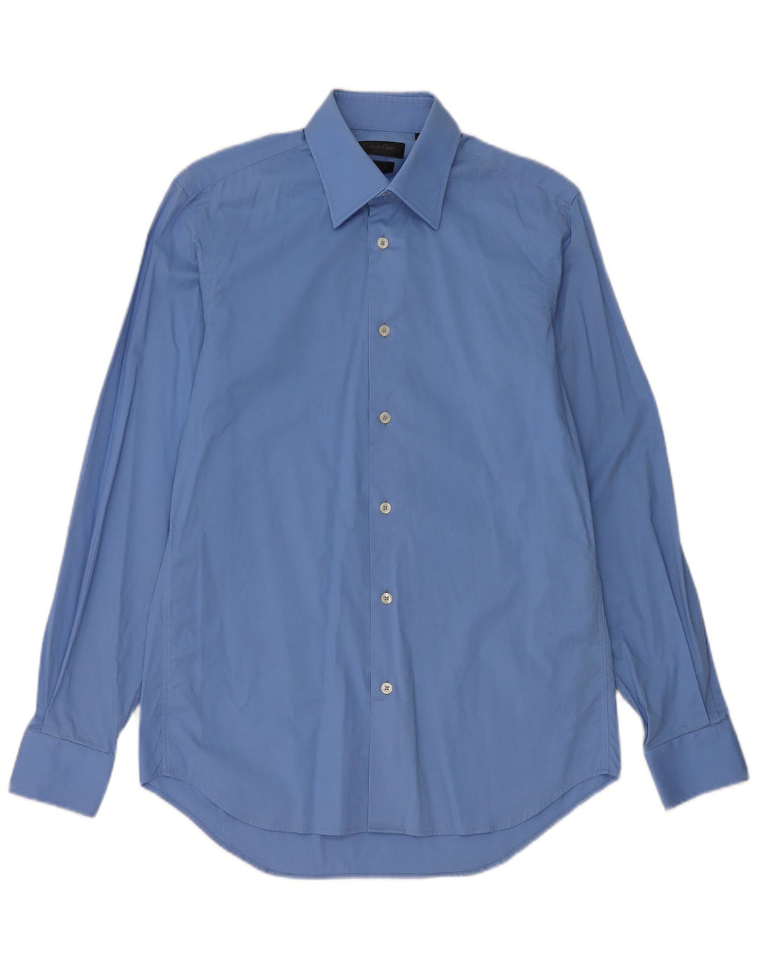 Calvin Klein Herrenhemd Größe 38 15 Mittelblaue Baumwolle
