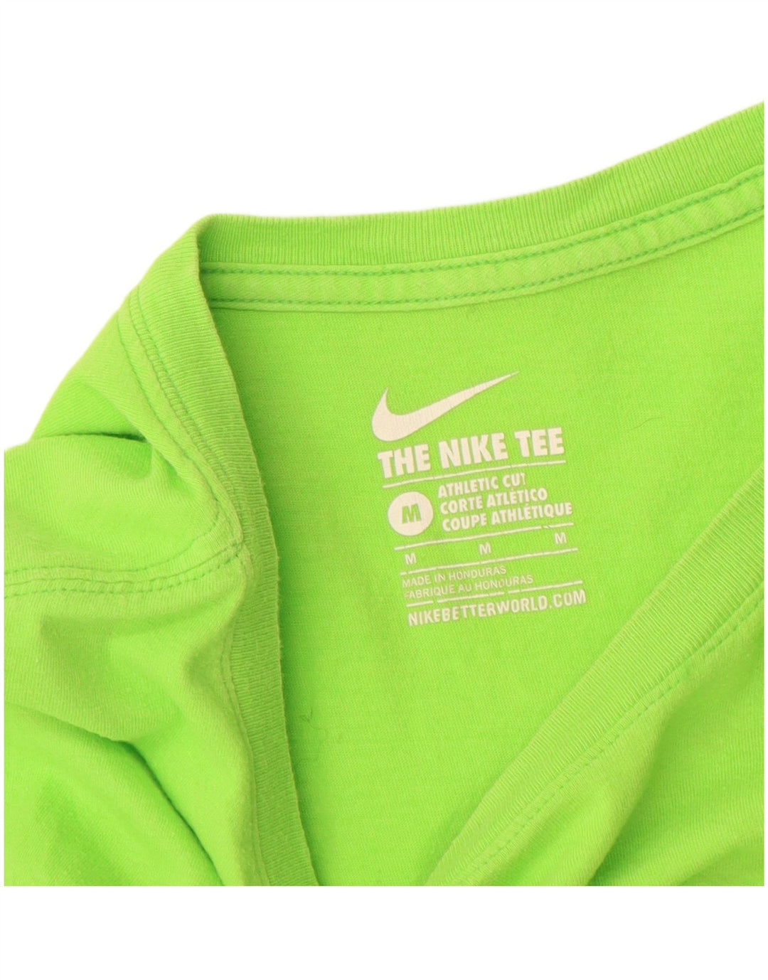 NIKE Herren Athletic Cut T-Shirt Top aus mittelgrüner Baumwolle