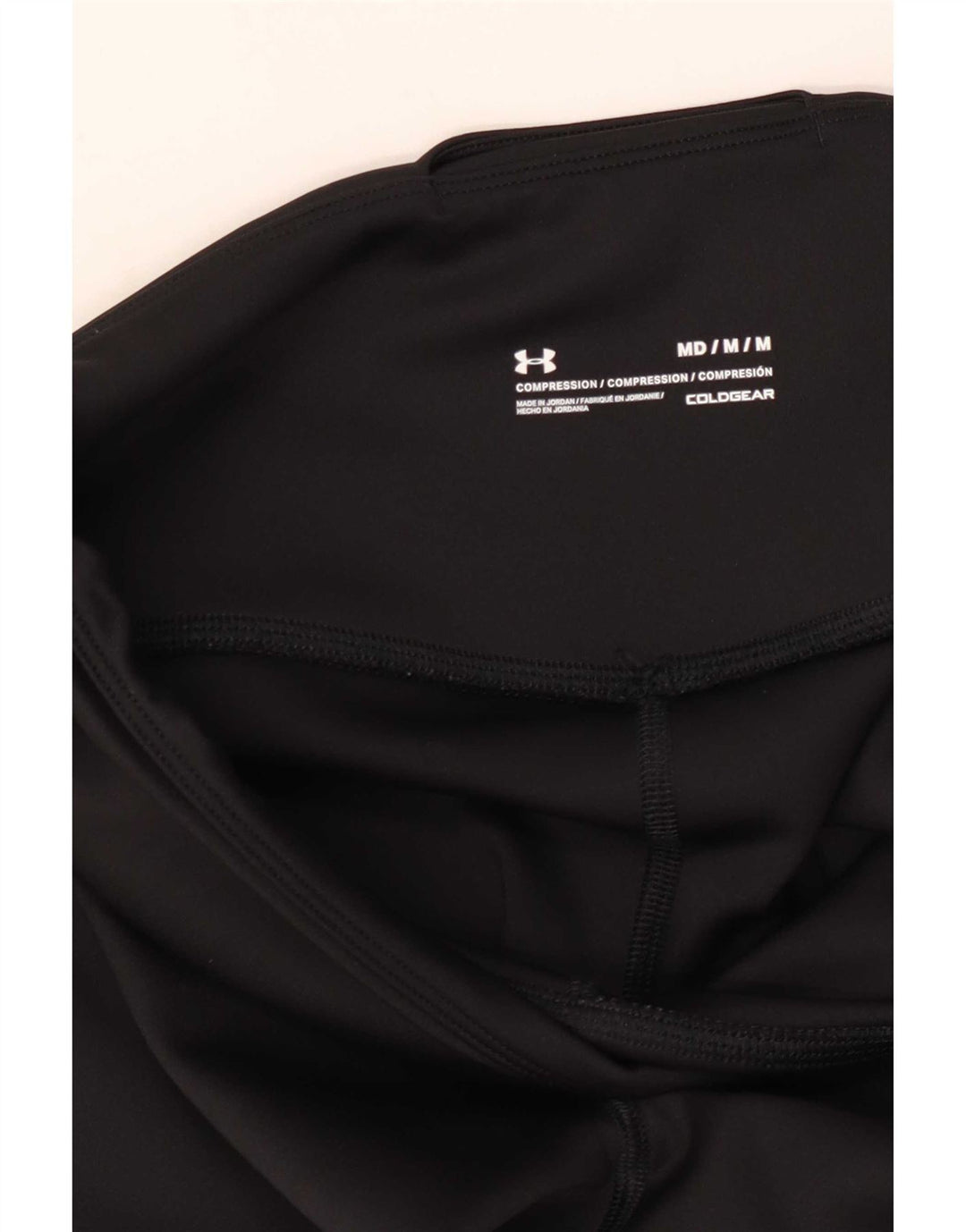 Under Armour Damen Cold Gear Graphic Leggings UK 12 Medium Schwarz