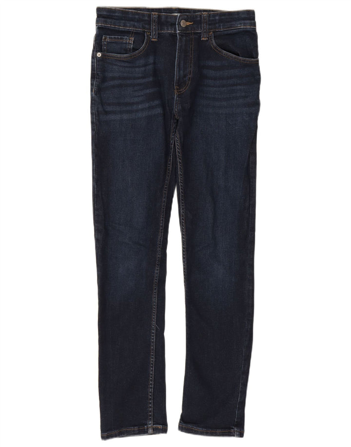 CALVIN KLEIN Womens Slim Jeans W28 L29 Navy Blue Polyester