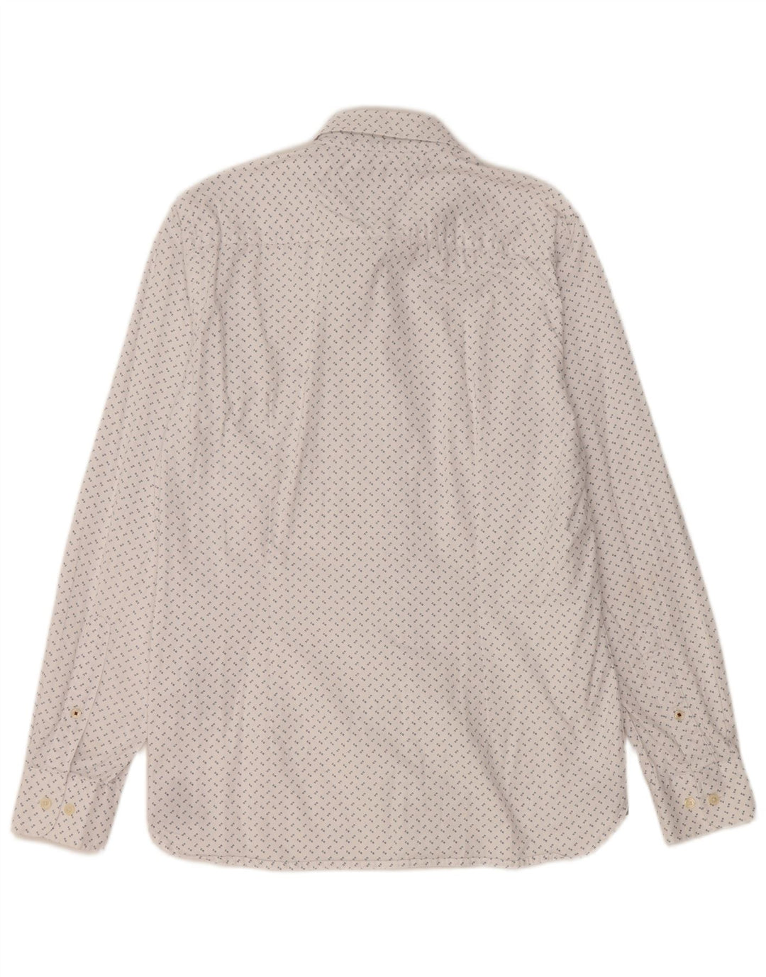 Tommy Hilfiger Herren-Slim-Fit-Hemd aus mittelweiß gepunkteter Baumwolle