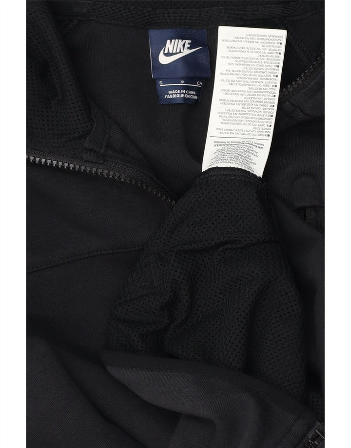 NIKE Herren-Kapuzenpullover mit Reißverschluss, Größe S, Schwarz, Baumwolle