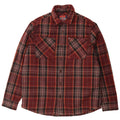 Superdry Herren-Overshirt-Hemd, groß, Burgunderrot, kariert, Wolle